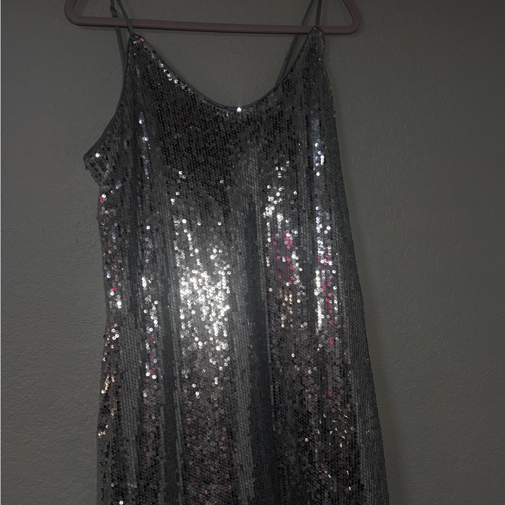 Silver Sequin Dress